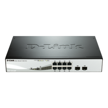 Комутатор D-Link 8-Port Gigabit PoE Smart Switch with 2 SFP ports DGS-1210-08P