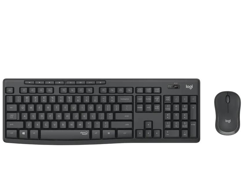 Безжичен комплект клавиатура и мишка Logitech MK295 Graphite black 920-009800 БДС layout