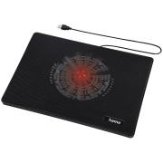 HAMA Охлаждаща поставка за лаптоп "Slim", ултра-плоска, тиха, лека, до 40 см (15,6"), черен