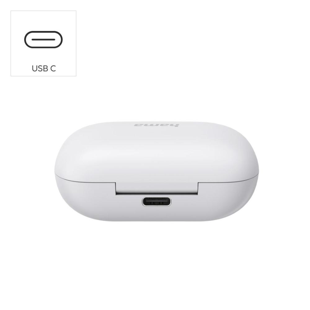 Hama Блутут слушалки “Spirit Chop II”, TWS, in-Ear, бяло