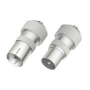 HAMA Коаксиален комплект, мъжко-женско, винтова приставка, метал