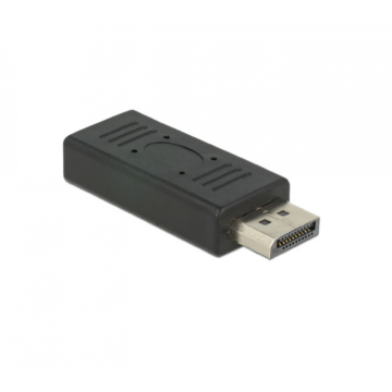 Адаптер Delock, DisplayPort 1.2 мъжко - DisplayPort женско, Черен