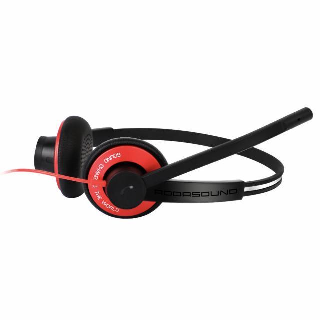 Слушалки с микрофон Addasound EPIC 502 Duo, UC, черни, USB, жак