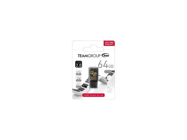 USB памет Team Group C171, 64GB, USB 2.0, Черен