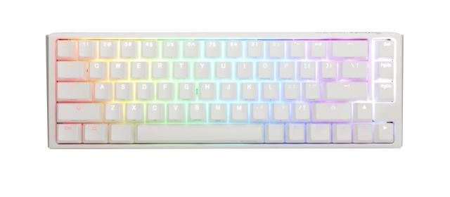 Геймърскa механична клавиатура Ducky One 3 Pure White SF 65%, Hotswap Cherry MX Blue, RGB, PBT Keycaps