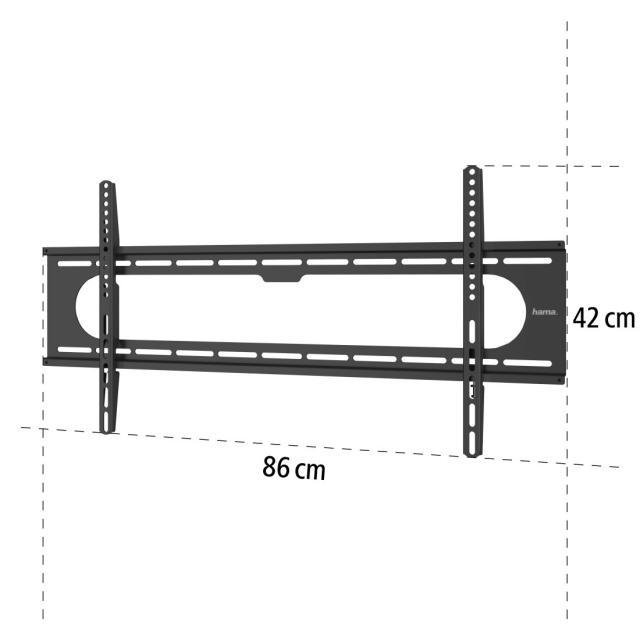 Стенна стойка за TV Hama Ultraslim FIX ,XL, 90", 229 см, 800х400, до 100 кг