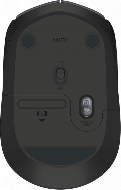 Безжична оптична мишка LOGITECH M170, Сива, USB