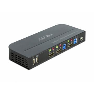 KVM превключвател, Delock 11481, 2-портов, USB, HDMI, Audio