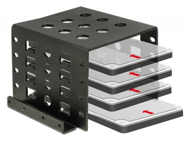 Брекет DeLock, За монтиране на 4x 2.5" SSD в 3.5" bay