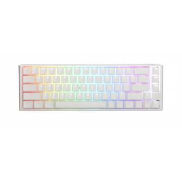 Геймърскa механична клавиатура Ducky One 3 Pure White SF 65%, Hotswap Cherry MX Black, RGB, PBT Keycaps