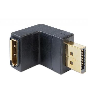 Адаптер Delock, DisplayPort мъжко - DisplayPort женско, 90, Черен