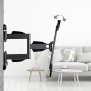 Стенна стойка за TV, Fullmotion ,XL, черна, 191см, 75", до 45кг