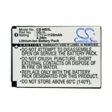 Батерия за апарат CANON NB5L Li-Ion 3.7V, 1000MAH, Cameron Sino