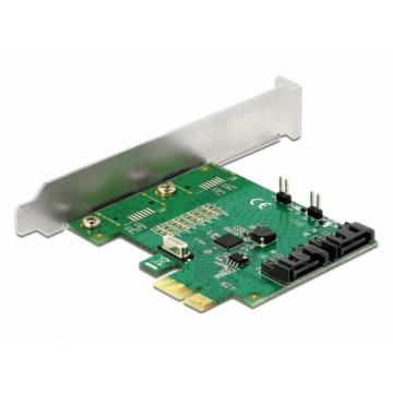 Карта Delock, PCI Express x1 към 2 port SATA, RAID