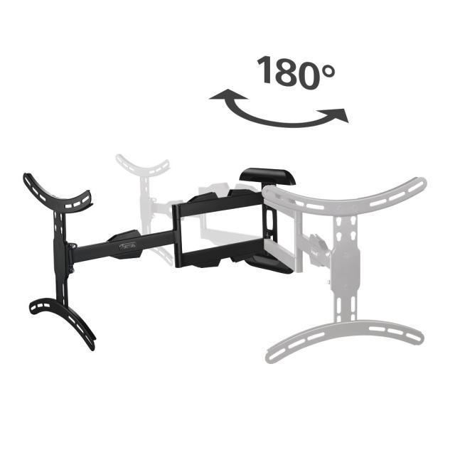 Стенна стойка за TV HAMA, Fullmotion, 2 рамена,черна, 65",400х400, до 25кг