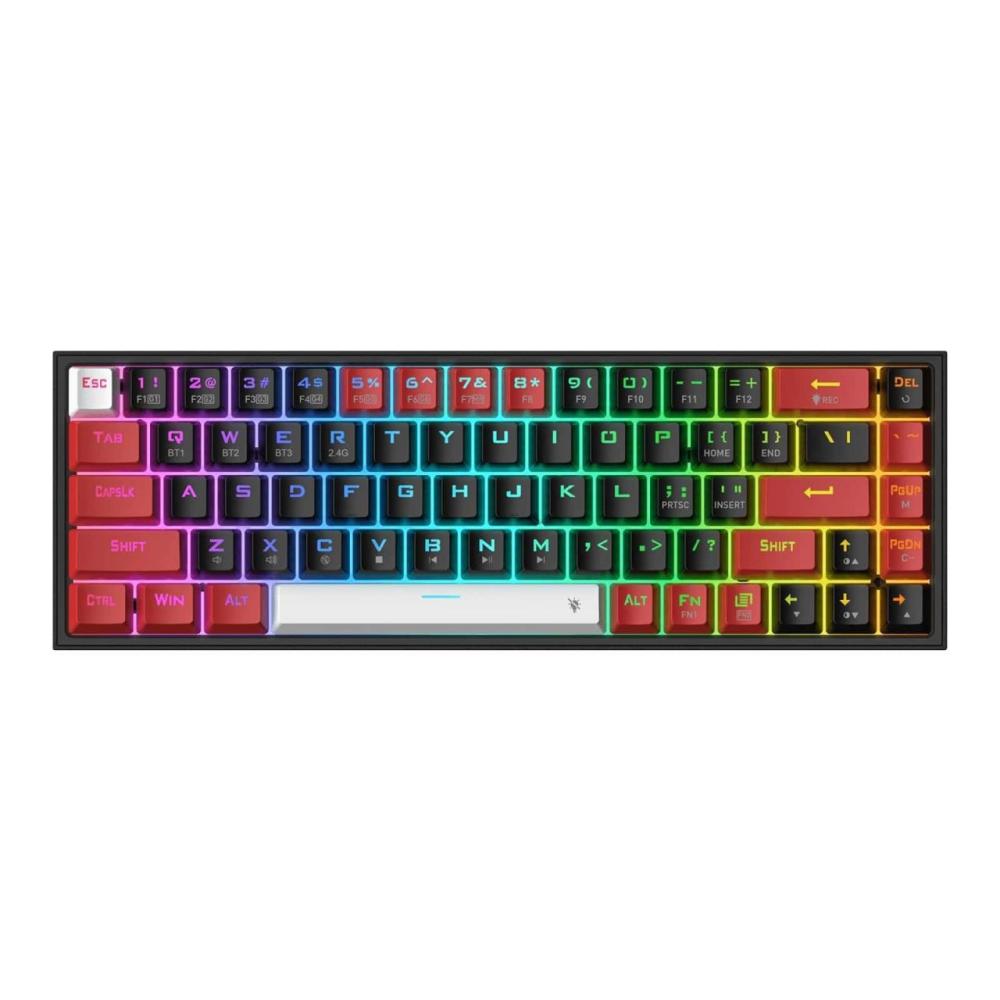 Клавиатура Redragon Castor Pro K631RGB-PRO-BRW_RD с червени суичове