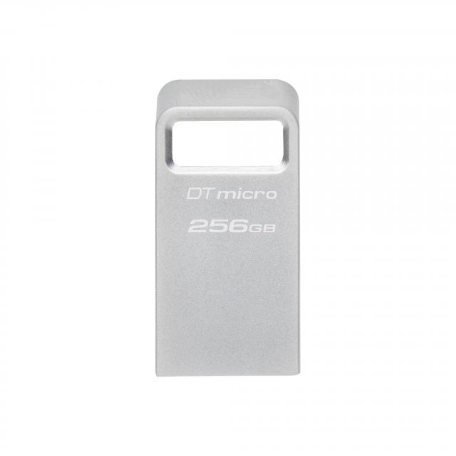 USB памет KINGSTON DataTraveler Micro, 256GB, USB-A 3.2 Gen 1, Сребрист