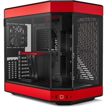 Кутия HYTE Y60 Tempered Glass, Mid-Tower, Черно и Червено