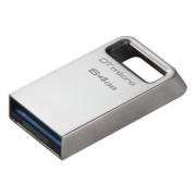 USB памет KINGSTON DataTraveler Micro, 64GB, USB-A 3.2 Gen 1, Сребрист