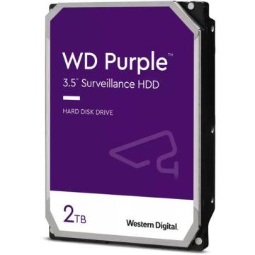 Хард диск WD Purple, 2TB, 5400rpm, 256MB, SATA 3, WD22PURZ