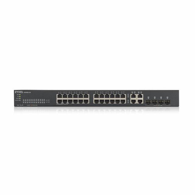 Суич ZYXEL GS1920-24V2, 24 портов Gigabit Smart-Managed,Fanless, за монтаж в шкаф