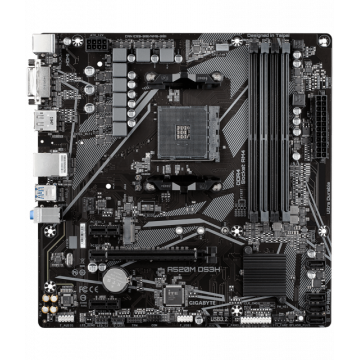 Дънна платка GIGABYTE A520M-DS3H V2, Socket AM4, mATX, 4xDDR4, M.2