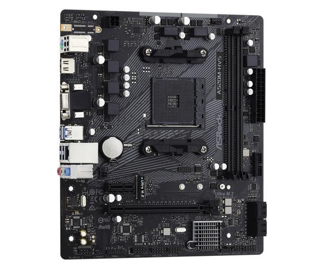 Дънна платка ASRock A520M-HVS, Socket AM4, mATX, 2xDDR4, M.2 NVMe