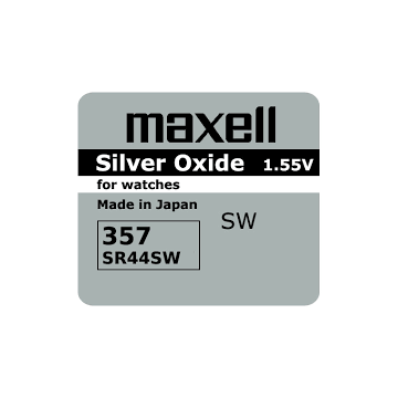 Бутонна батерия сребърна MAXELL SR-44 SW/357/   1.55V