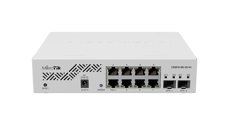 Комутатор Mikrotik Cloud Smart Switch CSS610-8G-2S+IN