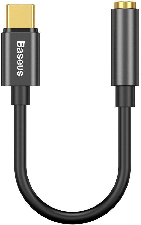 Адаптер Baseus CATL54-01, USB-C/3.5mm, черен