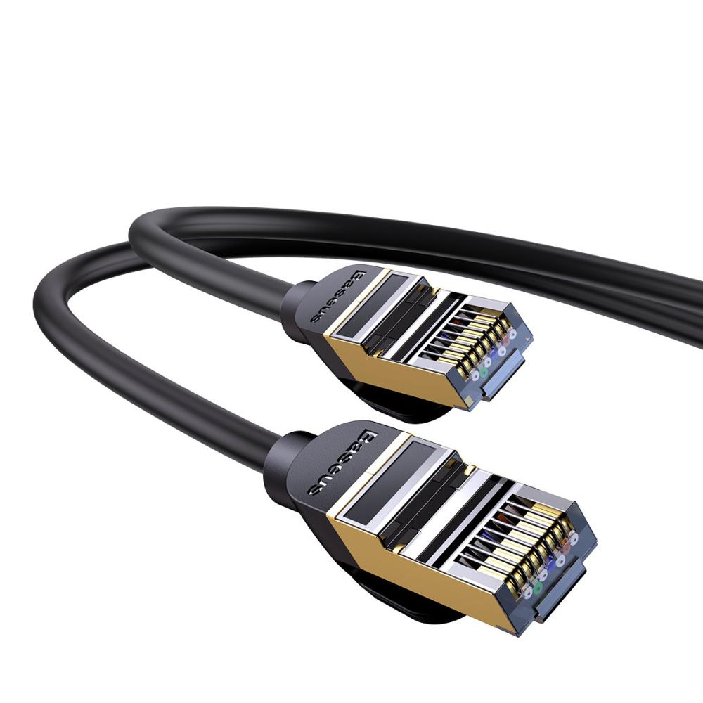 Мрежов кабел Baseus WKJS010001 CAT7 High Speed ​​RJ45 10Gbps 0.5m черен