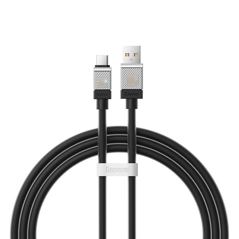 Кабел  Baseus CoolPlay USB към USB-C 100W 1м CAKW000601 - черен