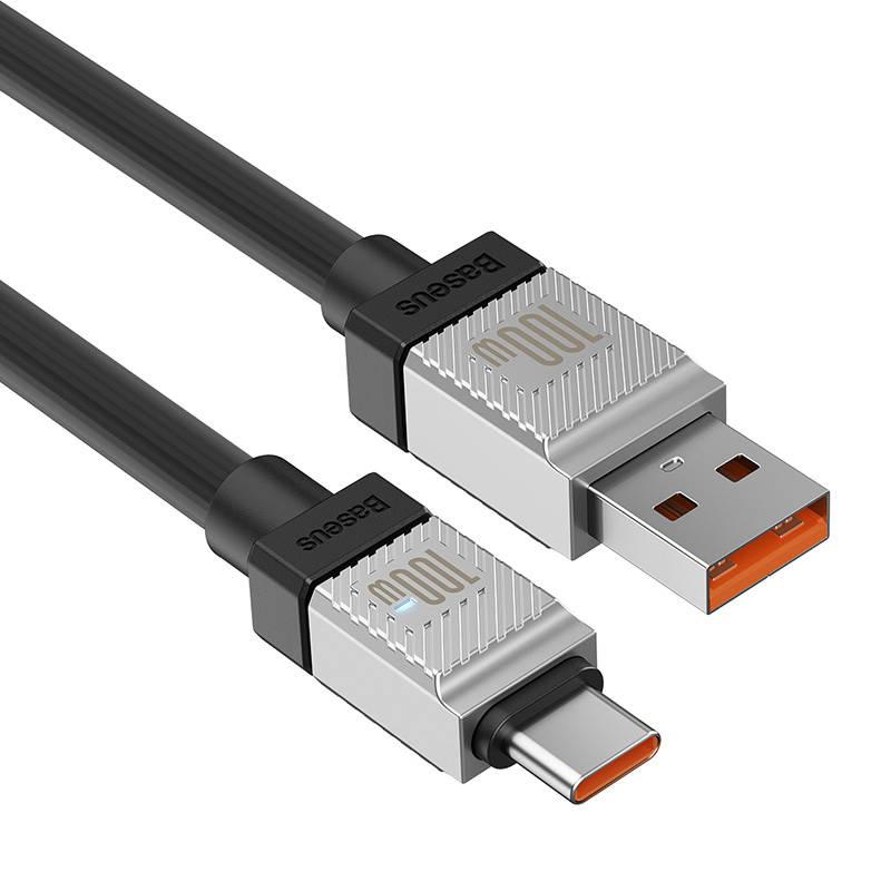 Кабел  Baseus CoolPlay USB към USB-C 100W 1м CAKW000601 - черен