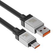 Кабел  Baseus CoolPlay USB към USB-C 100W 1м CAKW000601 - черен