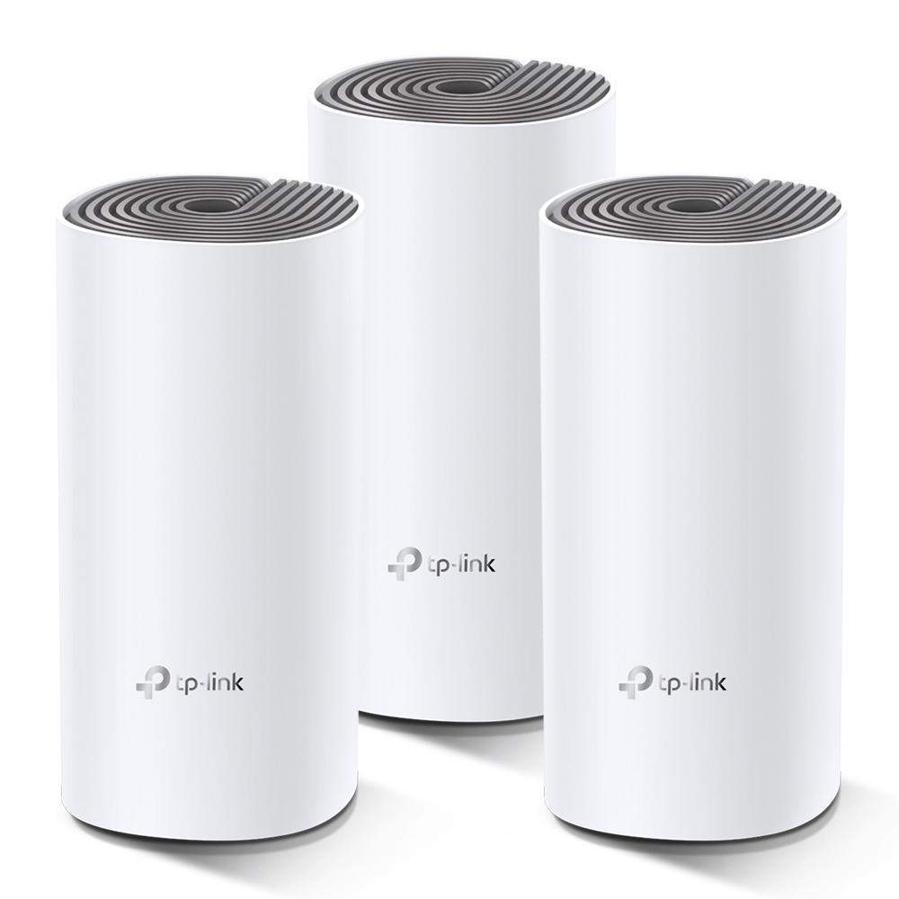 Безжична Mesh Wi-fi система TP-Link Deco E4 AC1200 (3-pack)