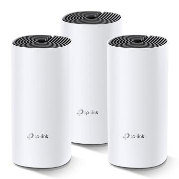 Безжичен рутер TP-Link Deco M4, AC1200, 2.4/5 GHz, 300 -  867 Mbps, Gigabit, 3 бр. в комплект