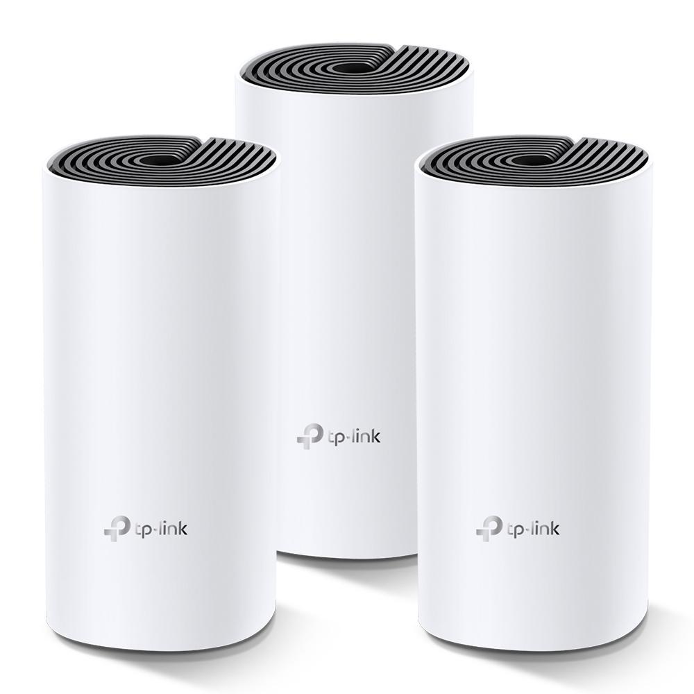 Безжичен рутер TP-Link Deco M4, AC1200, 2.4/5 GHz, 300 -  867 Mbps, Gigabit, 3 бр. в комплект