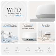 Меш система TP-LINK Deco BE25 (3-pack), BE3600, 2x 2.5GbE, Wi-Fi 7