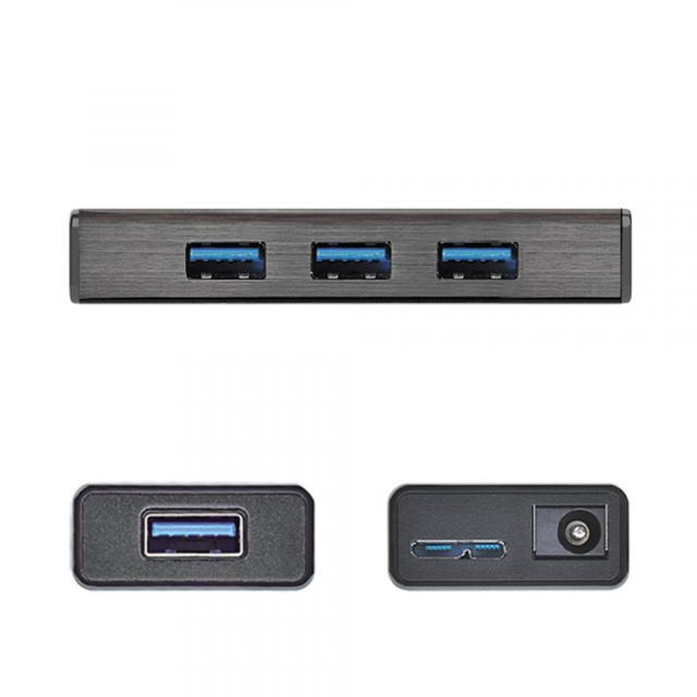 Хъб 4-портов J5 Create JUH340, USB 3.0, 1:4, Черен 