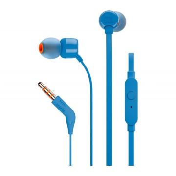 Слушалки JBL T110, In Ear, Син