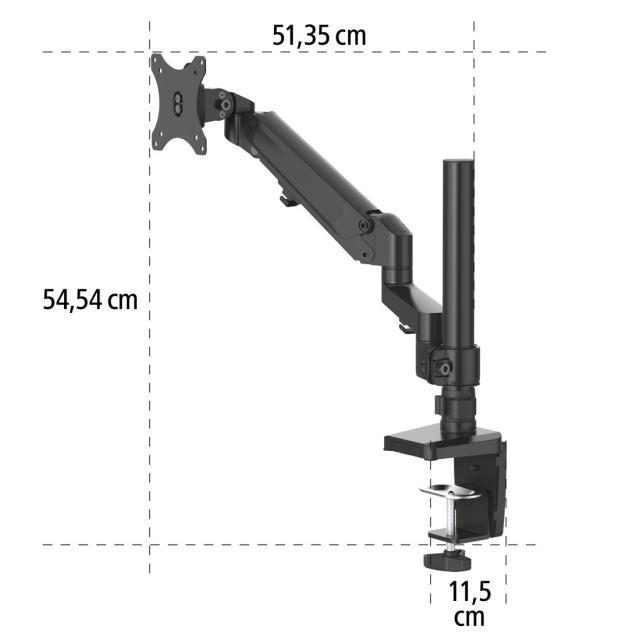 Стойка за монитор за бюро HAMA, Регулируема газова пружина, 13"-35"