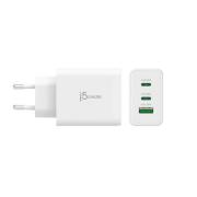 Мрежово зарядно 220V  j5create JUP3365E 65W, 3 порта, USB-C, USB-A