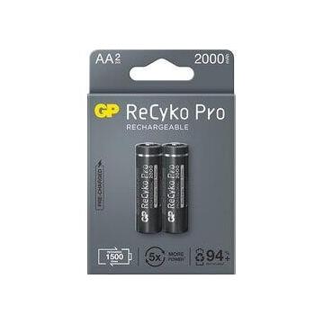 Акумулаторна Батерия GP R6 AA 2100mAh RECYKO + PRO 210AAHCB-EB2 NiMH /до 1500 цикъла/  2 бр. в опаковка GP