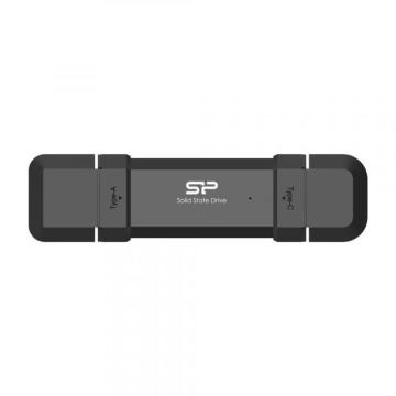 Външен SSD Silicon Power DS72 Black, 250GB, USB-A и USB-C 3.2 Gen2