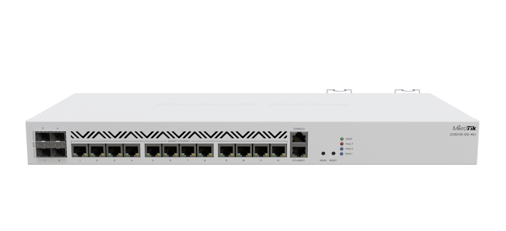 12-портов комутатор Mikrotik CCR2116-12G-4S+ с 4 SFP+ порта