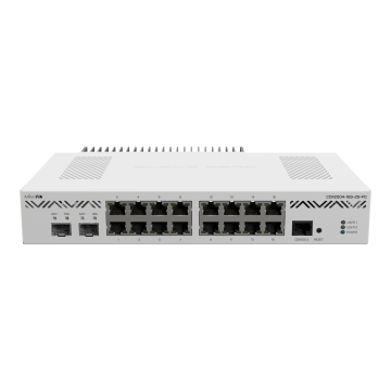 Комутатор Mikrotik CCR2004-16G-2S+PC с 16 Gigabit порта и 2 SFP+ порта