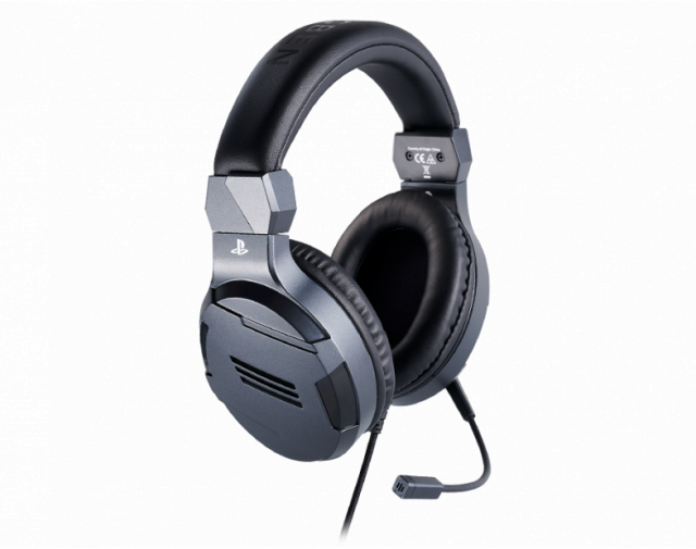 Геймърски слушалки Nacon Bigben PS4 Official Headset V3 Titanium, Микрофон, Сив