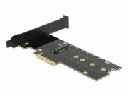 Карта за разширение на слотове Delock, PCI Express x4 към 1 x internal NVMe M.2 Key M, RGB LED, Low Profile