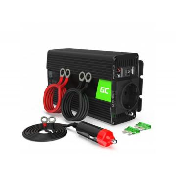 Инвертор GREEN CELL 24V 500W /1000W Чиста синусоида