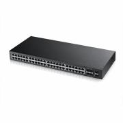 Суич ZYXEL GS1920-48, 44х GbE порта, 4х Combo порта SFP/RJ-45, управляем, за монтаж в шкаф